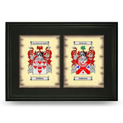 Double Coat of Arms Framed - Black