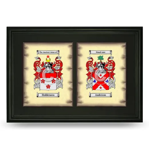 Double Coat of Arms Framed - Black