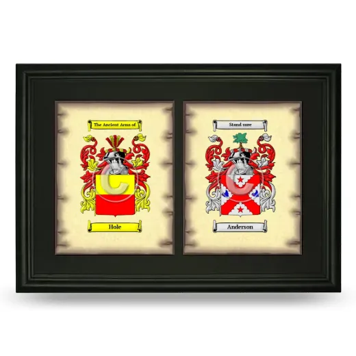 Double Coat of Arms Framed - Black