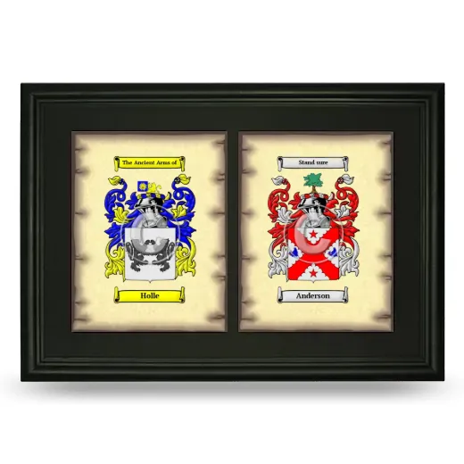 Double Coat of Arms Framed - Black