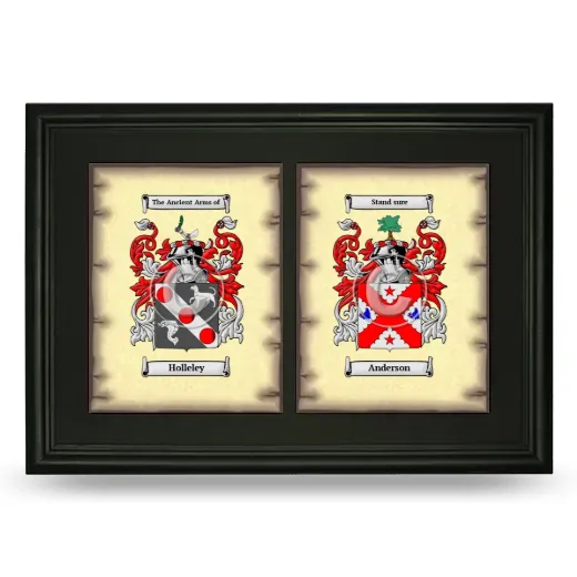 Double Coat of Arms Framed - Black