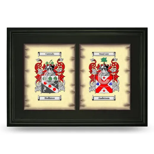 Double Coat of Arms Framed - Black