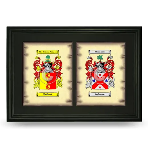 Double Coat of Arms Framed - Black