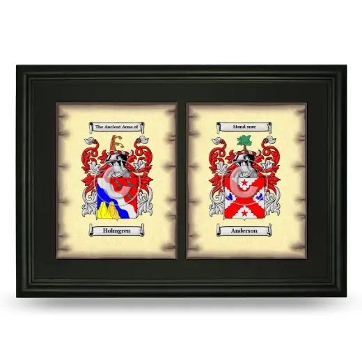 Double Coat of Arms Framed - Black