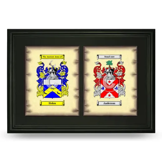 Double Coat of Arms Framed - Black
