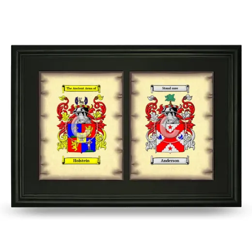 Double Coat of Arms Framed - Black