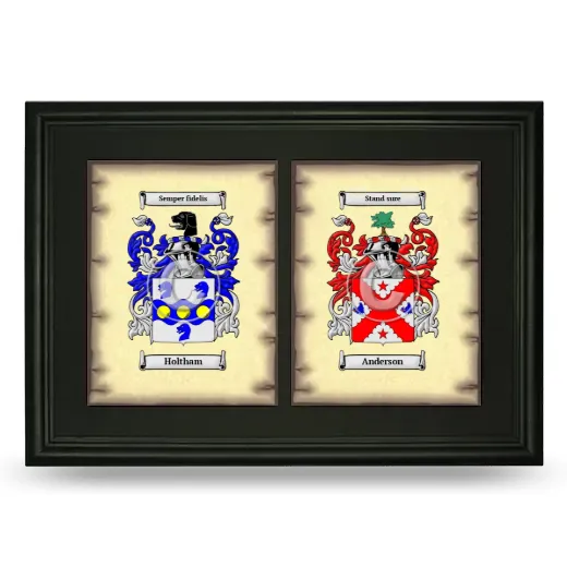 Double Coat of Arms Framed - Black