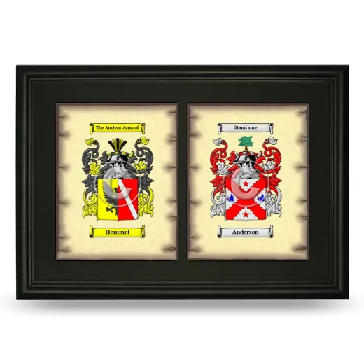 Double Coat of Arms Framed - Black