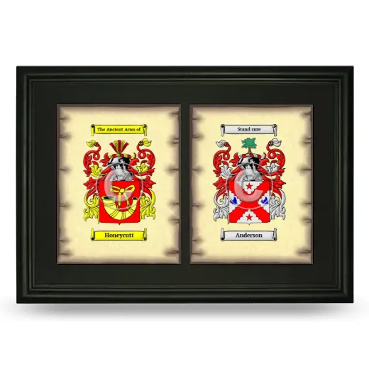 Double Coat of Arms Framed - Black