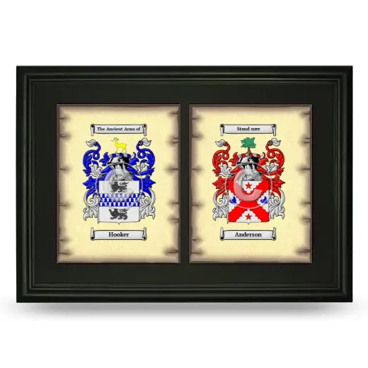 Double Coat of Arms Framed - Black