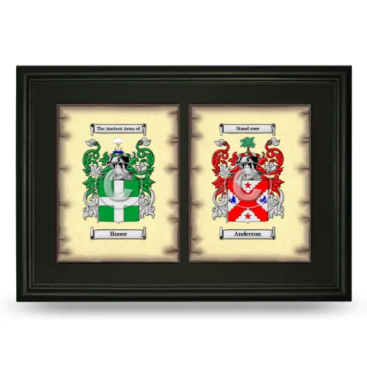 Double Coat of Arms Framed - Black