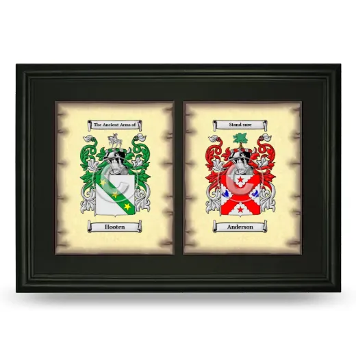 Double Coat of Arms Framed - Black