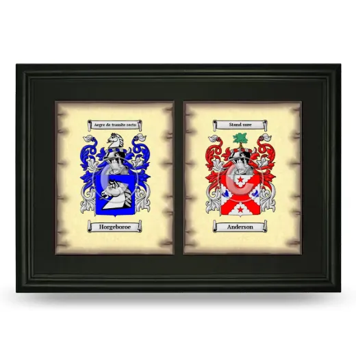 Double Coat of Arms Framed - Black
