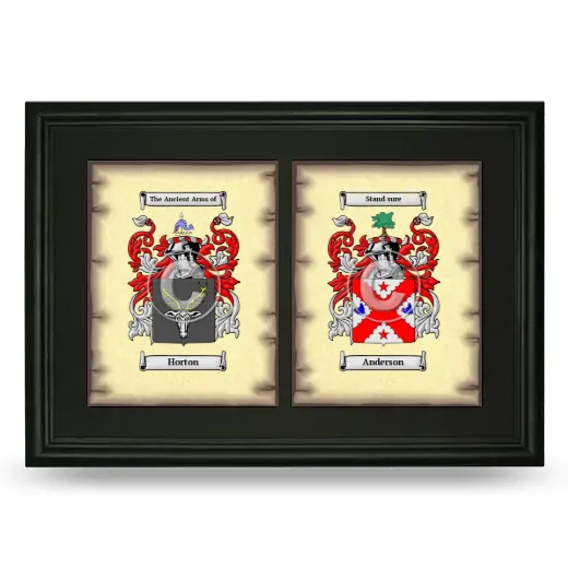 Double Coat of Arms Framed - Black