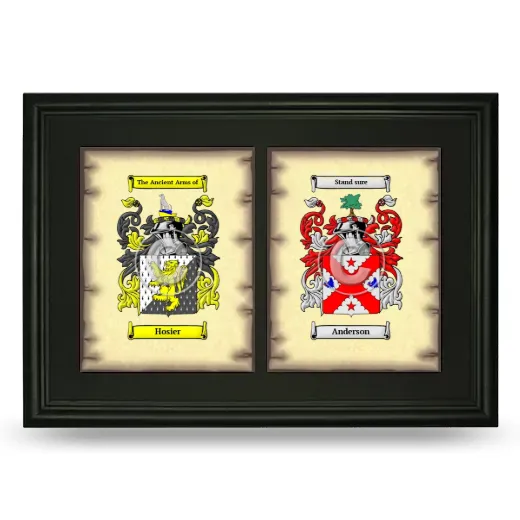 Double Coat of Arms Framed - Black