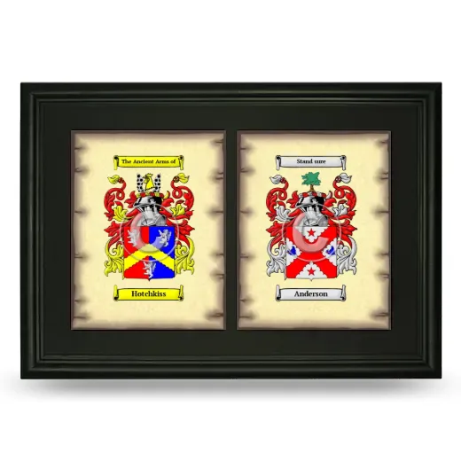 Double Coat of Arms Framed - Black