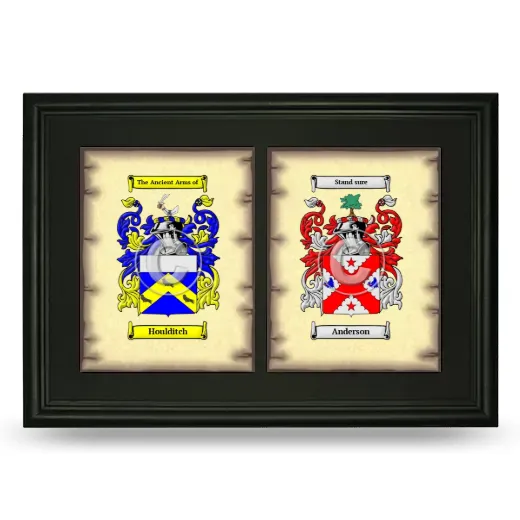 Double Coat of Arms Framed - Black