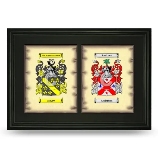 Double Coat of Arms Framed - Black