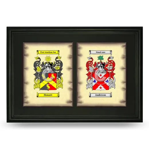 Double Coat of Arms Framed - Black