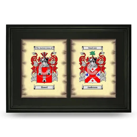 Double Coat of Arms Framed - Black