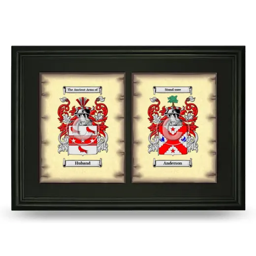 Double Coat of Arms Framed - Black