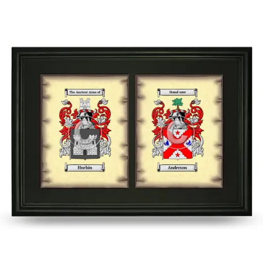 Double Coat of Arms Framed - Black