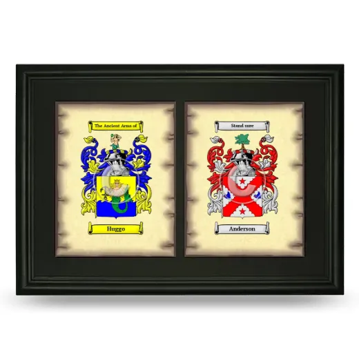 Double Coat of Arms Framed - Black