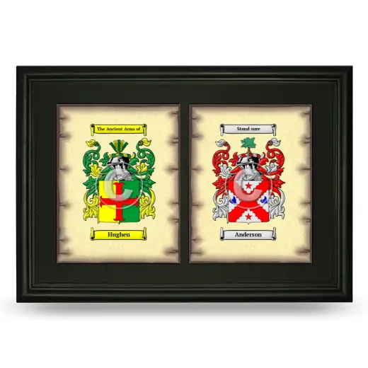 Double Coat of Arms Framed - Black