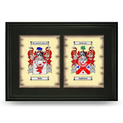 Double Coat of Arms Framed - Black
