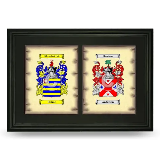 Double Coat of Arms Framed - Black