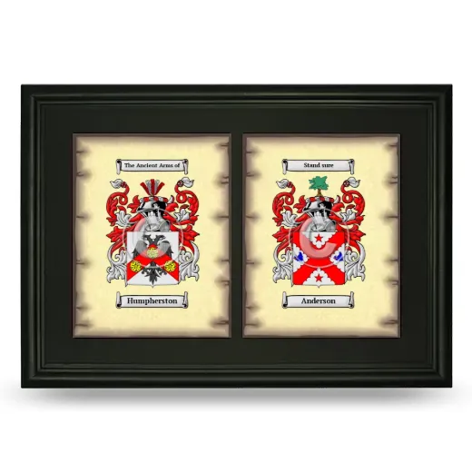 Double Coat of Arms Framed - Black