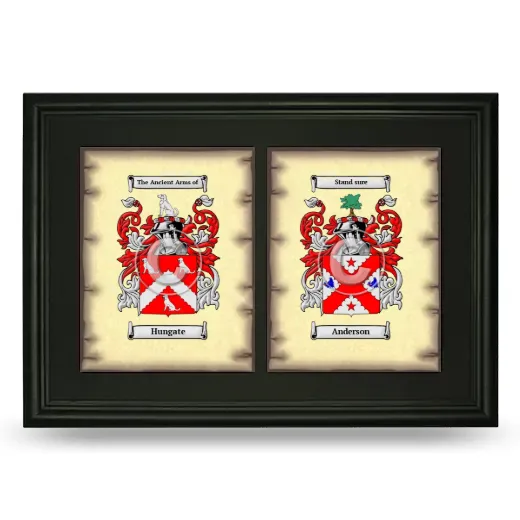 Double Coat of Arms Framed - Black