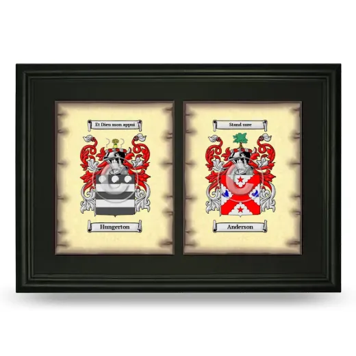 Double Coat of Arms Framed - Black