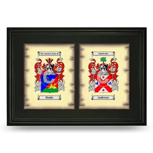 Double Coat of Arms Framed - Black