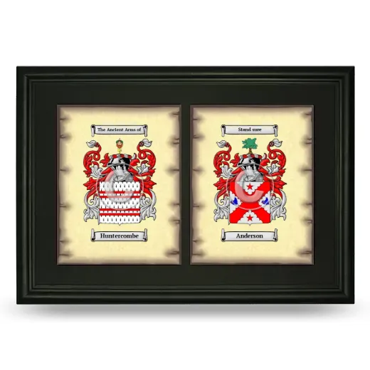 Double Coat of Arms Framed - Black