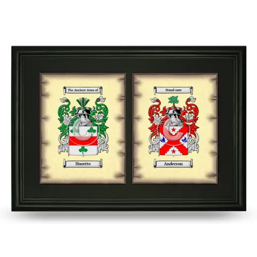 Double Coat of Arms Framed - Black