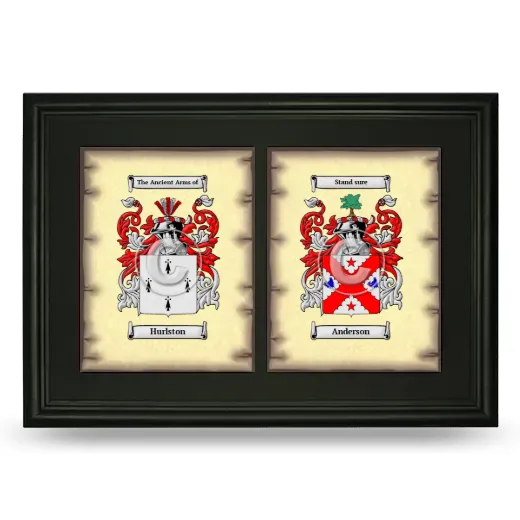 Double Coat of Arms Framed - Black
