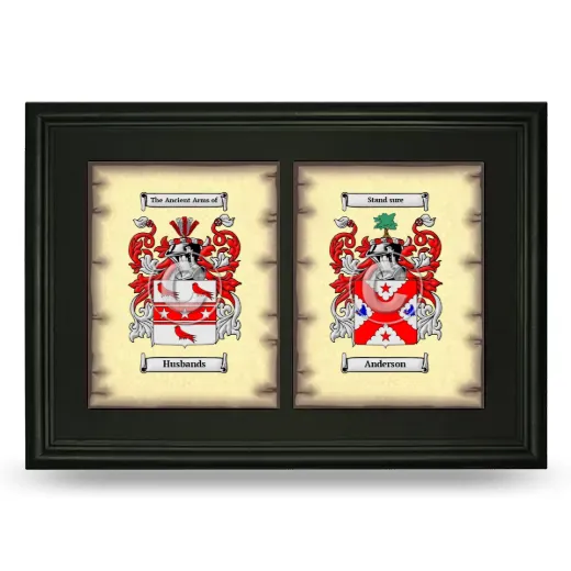 Double Coat of Arms Framed - Black
