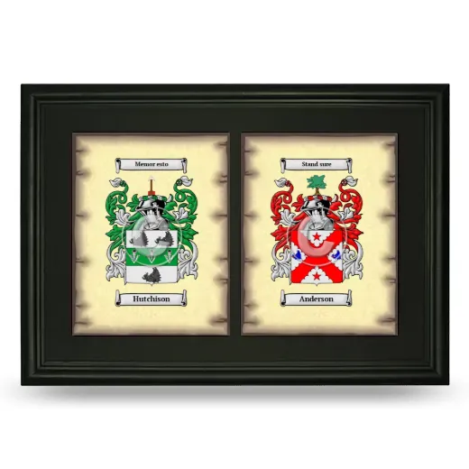 Double Coat of Arms Framed - Black