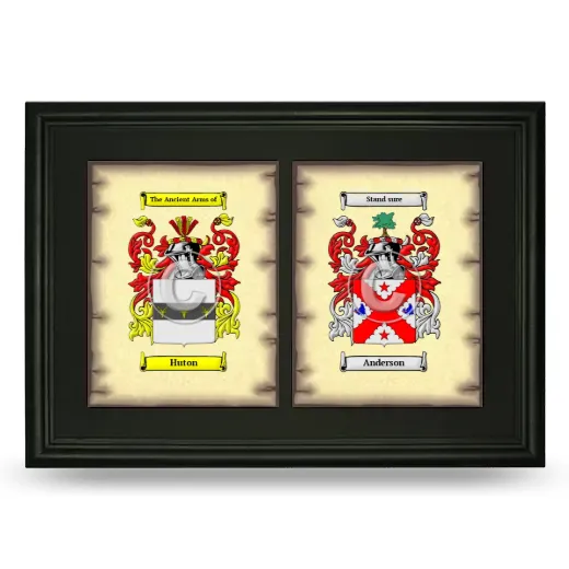 Double Coat of Arms Framed - Black