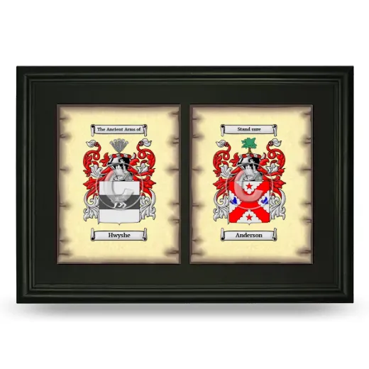 Double Coat of Arms Framed - Black