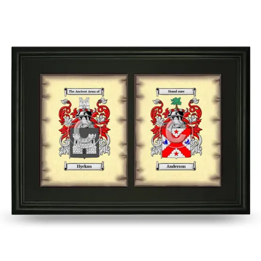 Double Coat of Arms Framed - Black