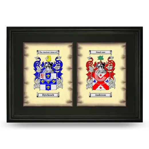 Double Coat of Arms Framed - Black