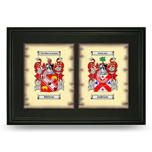 Double Coat of Arms Framed - Black