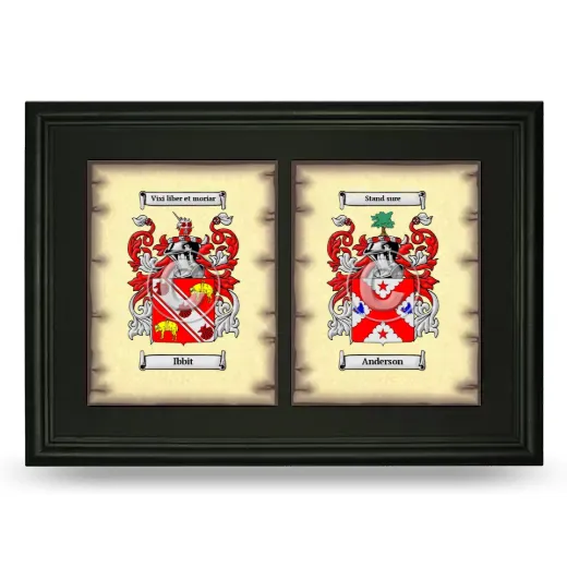 Double Coat of Arms Framed - Black