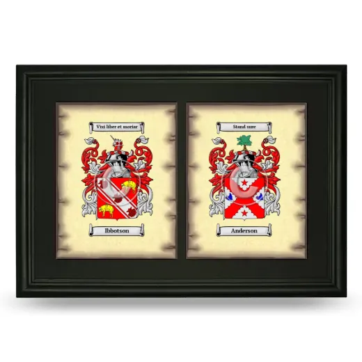 Double Coat of Arms Framed - Black