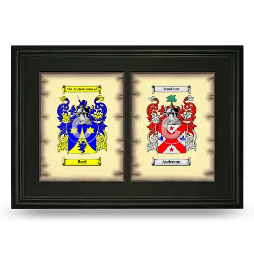Double Coat of Arms Framed - Black