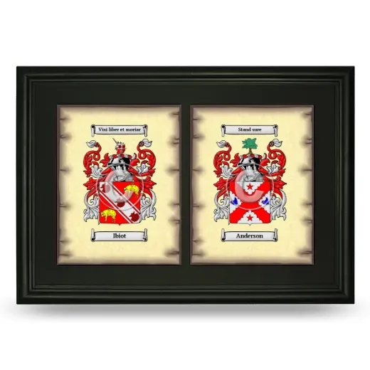 Double Coat of Arms Framed - Black