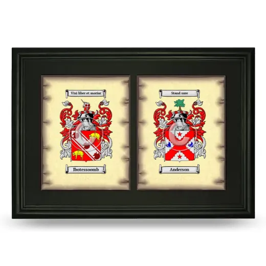 Double Coat of Arms Framed - Black