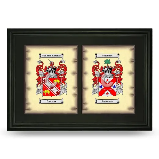 Double Coat of Arms Framed - Black
